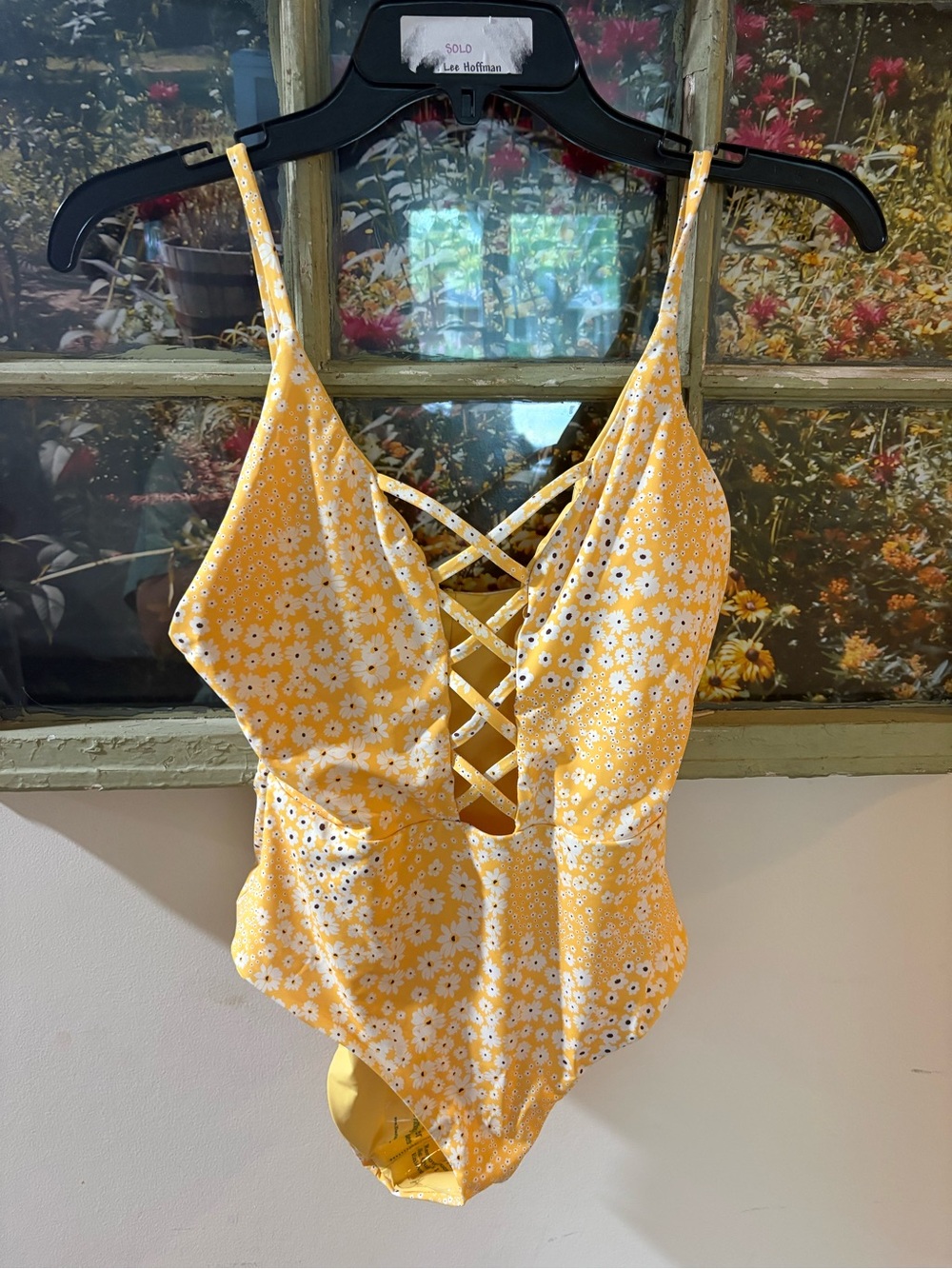 NWT Dippin’ Daisy’s Yellow Floral One Piece